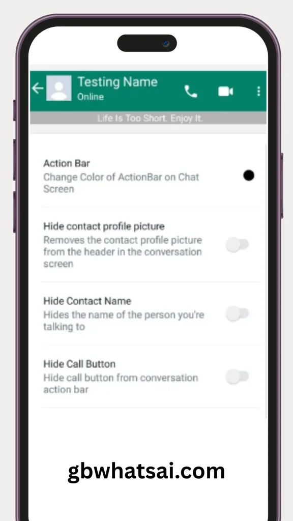 Chat Screen Action Bar