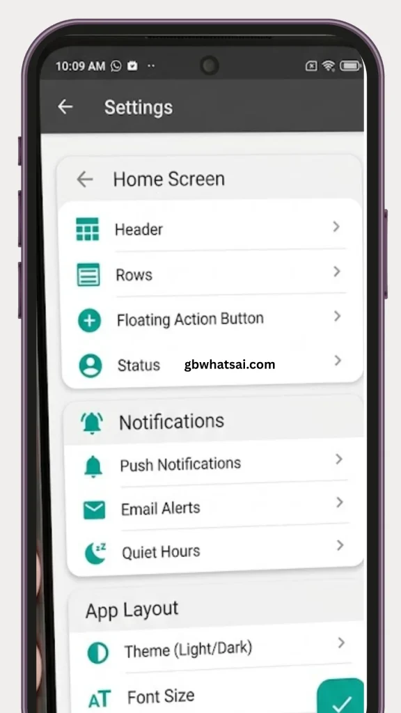 home screen