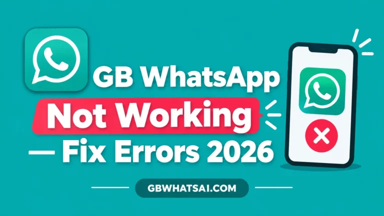 GB WhatsApp Not Working Fix Errors 2026