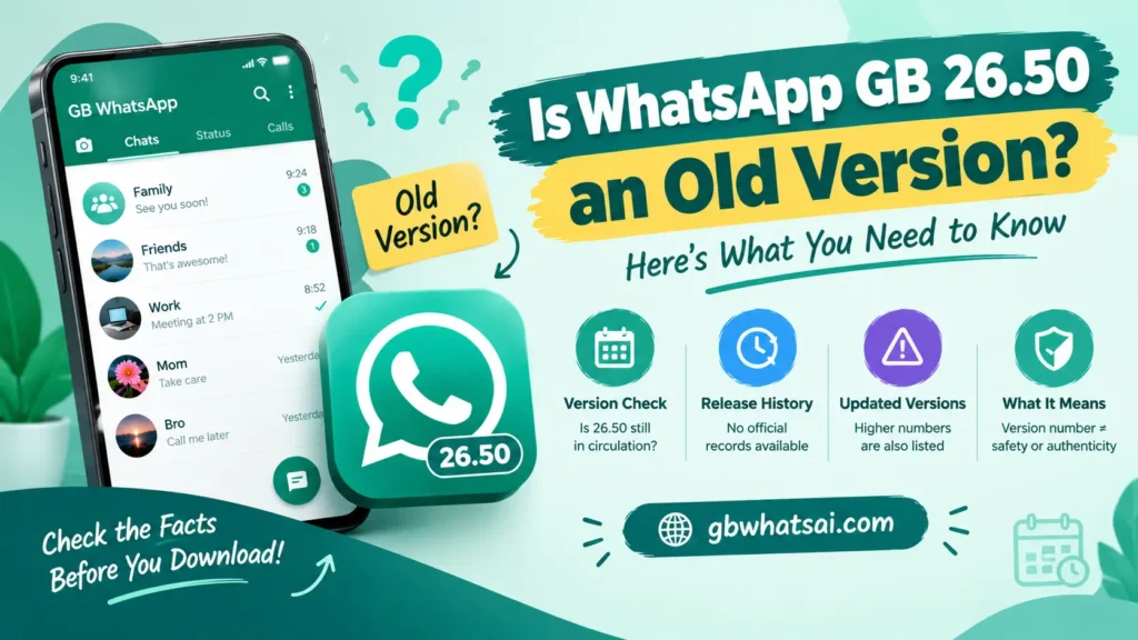Is WhatsApp GB 26.50 an Old Version